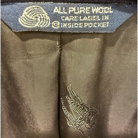 BURBERRY vintage double breasted blazer gold buttons size 44 long jacket suit - Picture 12 of 15